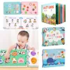 New Kid Occupato Montessori Giocattolo Del Bambino Cognizione Frutta Animale Partita Puzzle Gioco Libri Giocattoli Educativi Per Bambini Silenzioso Incolla Libro