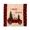 Chaise Couvre Couverture De Noël Rouge Camion À Manger Pour L'année Joyeux Fête Maison Chambre Cuisine Table Décor