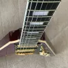Guitar Flyv Version Elektrische Gitarre transparent lila Farbe Gold Hardware Rosewood Fingerboard Hochwertiger Gitarsch kostenlos Versand