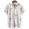 Camicie casual da uomo Camicia con motivo floreale di melograno Stampa 3d T-shirt oversize Outdoor Streetwear Per uomo Abbigliamento Top Estate