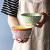 1st 6 tum japanskt bordsartiklar Ceramic Home Restaurant Rice Bowl Noodle Bowl Ramen Soup Bowl