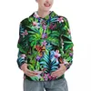 Damen-Kapuzenpullover, tropische Blumen, lose Damen, bunte Blätter, Druck, Streetwear, Pullover, Kapuzenpullover, Herbst, Hip-Hop, individuelles Kapuzenshirt