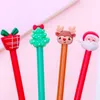 20st/Lot Christmas Cute Gel Pen Decorations Santa Gift Box Cartoon Kawaii Neutral Penns For Students in School Office Stationary