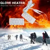 Tapis chauffants pour vêtements, gants électriques en Fiber de carbone, feuille de fièvre imperméable, chargement USB pour temps froid