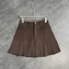 Юбки плиссированные юбки женщины y2k harajuku белая короткая форма защитные брюки лето твердый цвет повседневная мини -мода