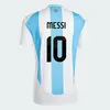 2024 الأرجنتين 3 نجوم كرة القدم القميص Messis Mac Allister Enzo J. Alvarez Dybala di Maria Martinez de Paul Maradona 24 25 Men Kids Kits Shirt Shirt Fans Player نسخة