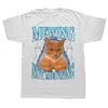 Mewing Not Meowing T-shirt Chats mignons T-shirts graphiques drôles 100% Cott Doux Unisexe O-cou Tee Tops Taille UE Hommes Vêtements N9IY #