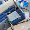 Designer de luxo Bolsa Crossbody Bags D Mulheres Denim Fabric Real Leather Bolsa Moda da moda G Bolsas de bolas de carteira de carteira