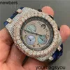 Diamantes AP Watch Apf Factory Vvs Iced Out Moissanite pode passar no teste de luxo Diamantes Movimento de quartzo Iced Out Sapphire Half Out Custom Handmade Fine ManufactureA0E8