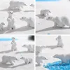 Décorations de jardin 6pcs Belle White Bear Ornement Décor Miniature Polar Micro Paysage