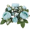Anelli di fiori decorativi Anelli di candeliere di rose simulati europei Ghirlanda di San Valentino Decorazione per feste da tavolo (bianco) Ghirlande di ghirlande per