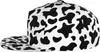 Ball Caps Cowhide Milk Cow Print Flat Bill Hat Unisex Snapback Baseball Cap Hip Hop Style Visor Blank Adjustable