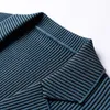 top Grade New Brand Casual Fi Slim Fit Striped Blazer Jacket Smart Elegant Stylish Knitted Suit Men Coat Mens Clothes 2023 48K3#