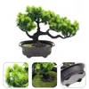 Dekorativa blommor Artificial Potted Plant Fake Decor Potting Guest-Greeting Pine Decoration Bonsai Welcome