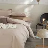 Bedding Sets 2024 Long-staple Cotton Four-piece Bed Linen Est Plain Color Simple Nordic Style Pink