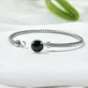 Pulseira DY Cable Classics em prata esterlina com ametista e diamantes pavimentados na Ahee Jewellers 240312