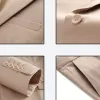 2023 Fi New Men's Boutique Busin Slim Solid Color Suit Set / Male Slim Fit Double Split Dr Blazers Jacket Pants Vest p2nZ#