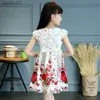 Girl's Dresses Summer Kids Girl Flower Dress 2024 Party Sleeveless A-line Princess Tight Waist Dresses 2 4 10 To 12 Years Old Cute Baby Clothes yq240327