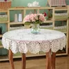 Round Table Cloth Handmade Crochet Tablecloth Nice Hand Dinner 100% Cotton Many Size Available 240312