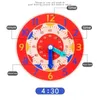 Jouets d'intelligence enfants Montessori horloge en bois jouets heure Minute seconde Cognition temps apprentissage outils pédagogiques éducatifs pour les enfants 24327