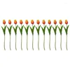 Kwiaty dekoracyjne SV-12 PCS PU sztuczne tulipany prawdziwe dotyk Wedding Flower Symulacja lateksowa Tulip na imprezę propozycji