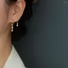 Boucles d'oreilles à clous WPB S925 en argent Sterling pour femmes, breloque en forme de C, bijoux de luxe, cadeau pour filles, fête de vacances, à la mode