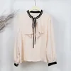 Women's Blouses Satin Shirts And Office Lady Workwear Long Sleeve Tops Korean Clothing Sales SL011