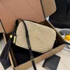 Women Raffias Lou Camera Bag Designer Luxurys torebka na ramieniu Kopelta Pochette Torby Słomka Skórzana torba krzyżowa męska letnia plażowa łańcuch 10a torba 10a