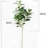 Single Stem Peppermint Leaf Branches Simulation Green Peppermint Tree Stems Green Wall Decorative Artificial Green Plant 11 LL