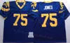 Retro Football 13 Kurt Warner Trikot 1985 40. 1979 1999 Vintage 28 Marshall Faulk 85 Jack Youngblood 29 Eric Dickerson 75 Deacon Jones 36 Jerome Bettis Lila Weiß