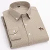 Koszule z rękawów LG dla mężczyzn Odzież jesienna zima 100% bluzka bluzka Oxford Duży rozmiar Busin Casual Shirts Korean Fi B9gt#