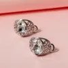 Studörhängen ER-00052 Äkta österrikiska Crystal Jewerly Silver Plated Modern Women's 2024 Y2K Accessories Valentine's Day Gift
