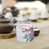 Bouteilles de stockage Vintage thé en vrac conteneurs Style chinois pour céramique avec couvercles céramique ménage