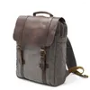 Rugzak Heren Canvas Vintage Voor Schooltas Militair Leer Dames Rugzak Heren Knapzak Bagpack Mochilas Feminina