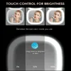 Touchscreen LED-make-up compacte spiegel Dubbelzijdige reismake-upspiegel 1X5X vergroting Verlichte cosmetische opvouwbare spiegel 240314