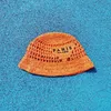 Cappelli firmati per cappelli a secchiello per la luce solare per cappelli di paglia moda donna Cappelli da spiaggia con protezione all'ombra Berretto estivo da pescatore in paglia intrecciata a mano