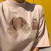 TEES TSHIRT 여름 패션 남성 여성 디자이너 T 셔츠 긴 슬리브 탑 손바닥 편지면 Tshirts 의류 의류 인쇄 남성과 여성용 면적 상단.