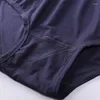 Mutande 3 Pz/lotto Mens Slip Sexy di Grandi Dimensioni 7XL 8XL 9XL Solido Confortevole Nero Grigio Maschio A Vita Alta In Cotone Da Uomo