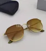 Fashionable Hexagonal floating lens sunglasses metal frame Arista golden appearance and matching with copper silver blue or go7415208