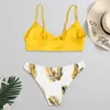 Costumi da bagno da donna Costume da bagno da donna Stampa floreale Push Up Abbigliamento da spiaggia Bikini casuale Costume da bagno da spiaggia Biquinis Tankinis