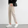 Trajes para hombre Blazers Fl Pantalones de traje de longitud recortada Pantalones elásticos hasta los tobillos para otoño e invierno Casual Negocios Formal Drop Delive Otlex