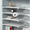 Rack de armazenamento ajustável, organizador de armário, prateleira de parede para cozinha, economizador de espaço, prateleira decorativa, suporte de armário