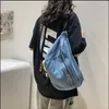 Sacs de taille unisexe sac à bandoulière épaule filles Denim pour femmes 2024 grande capacité messager Bolsos Para Mujer Hip Hop ceinture