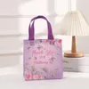 Подарочная упаковка, 4 шт., сумка для вечеринок с бабочками, розовые, фиолетовые сумки с цветами для девочек, принадлежности для дня рождения, детского душа