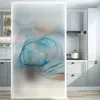 Raamstickers Aangepast formaat Marmering Statische film Privacy Niet-klevend voor badkamer Woondecoratie Glas-in-mat Tint