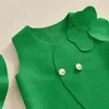 Kledingsets Zomer St. Patrick's Day baby-babymeisje kostuum klaver mouwloze tops shorts en gestreepte beenwarmer mutsset