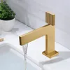 Bathroom Sink Faucets Faucet Single Hole Solid Brass Deck Mount Lavatory Vanity And Cold Water Mixer