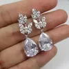 Dangle Earrings Ly Designed Women's With Water Drop Cubic Zirconia Fashion Wedding Trend Good Quality Jewelry