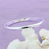 925 Silver Color Smooth Solid Armband Bangles for Women Men Charm Party Luxury Jewelry Gift 240312