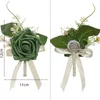 Decorative Flowers Fashionable Rose Corsage Brooch Artificial For Celebratory Occasion M68E